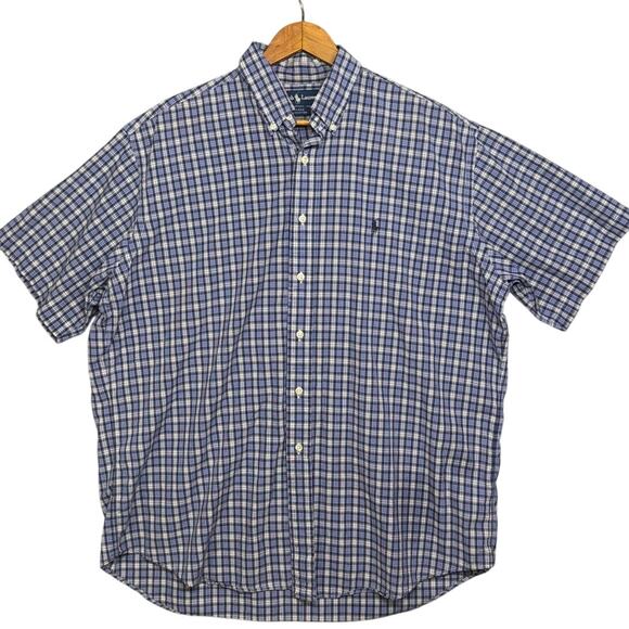 Ralph Lauren Blake Blue Plaid Button Down Shirt - Men's L - Picture 1 of 8